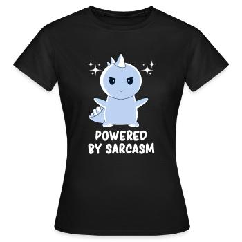 Sarcasm - Dino Sarcasm - Dinosaur Sarcasm - Women's T-Shirt - black - Front - AI Model Female 172 dark (172cm)