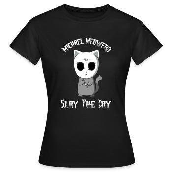 Horror - Horror Movie - Horror Movies - Horror Cat - Frauen T-Shirt - Schwarz - Vorne - AI Model Female 172 dark (172cm)