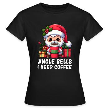 Père Noël - Père Noël - Père Noël Père Noël Père Noël - T-shirt Femme - noir - Devant - AI Model Female 172 dark (172cm)