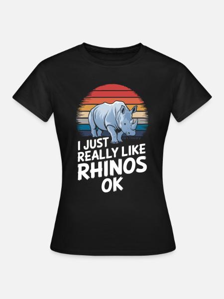Nashorn Rhinozeros - Frauen T-Shirt - Schwarz