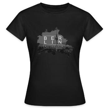 Berlin - T-shirt Femme - noir - Devant - AI Model Female 172 dark (172cm)