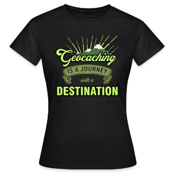 geocaching - T-shirt Femme - noir - Devant - AI Model Female 172 dark (172cm)