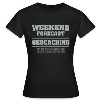 Geocaching - T-shirt Femme - noir - Devant - AI Model Female 172 dark (172cm)