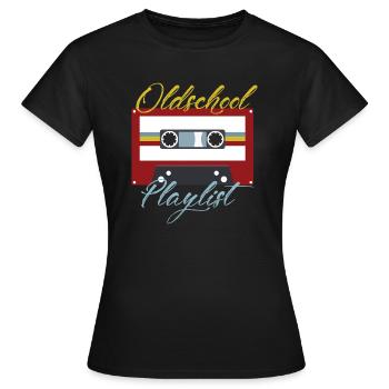 cassette - Women's T-Shirt - black - Front - AI Model Female 172 dark (172cm)