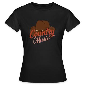 Musique country - T-shirt Femme - noir - Devant - AI Model Female 172 dark (172cm)