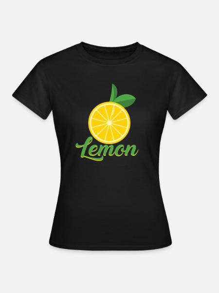 Zitrone - Frauen T-Shirt - Schwarz
