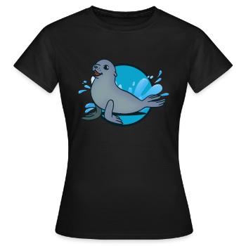 Robbe - T-shirt Femme - noir - Devant - AI Model Female 172 dark (172cm)