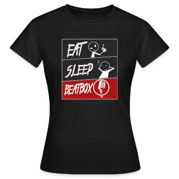 beatbox - T-shirt Femme - noir - Devant - AI Model Female 172 dark (172cm)