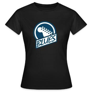 Blues - T-shirt Femme - noir - Devant - AI Model Female 172 dark (172cm)