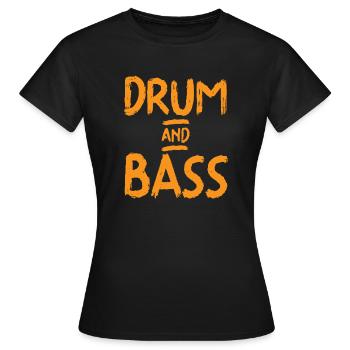 Drum and Bass - Frauen T-Shirt - Schwarz - Vorne - AI Model Female 172 dark (172cm)