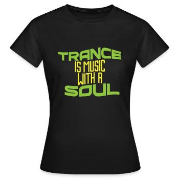 Trance - Frauen T-Shirt - Schwarz - Vorne - AI Model Female 172 dark (172cm)