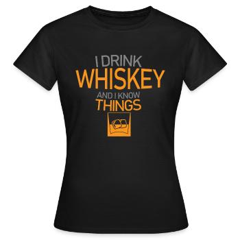 whisky - T-shirt Femme - noir - Devant - AI Model Female 172 dark (172cm)