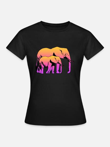 Elefant - Frauen T-Shirt - Schwarz
