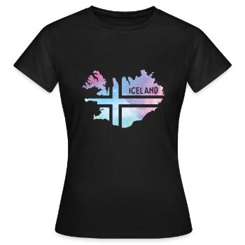 Iceland - Women's T-Shirt - black - Front - AI Model Female 172 dark (172cm)