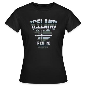 Island - Frauen T-Shirt - Schwarz - Vorne - AI Model Female 172 dark (172cm)