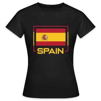 Espagne - T-shirt Femme - noir - Devant - AI Model Female 172 dark (172cm)