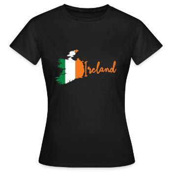 Irlande - T-shirt Femme - noir - Devant - AI Model Female 172 dark (172cm)