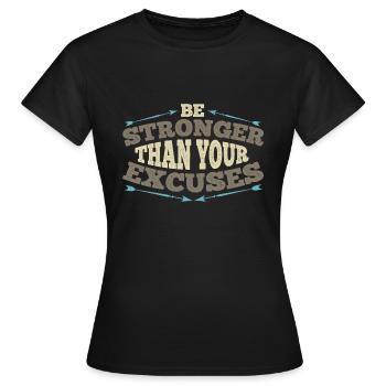 Motivation - T-shirt Femme - noir - Devant - AI Model Female 172 dark (172cm)