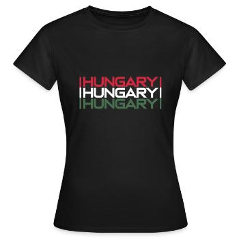 Hongrie - T-shirt Femme - noir - Devant - AI Model Female 172 dark (172cm)