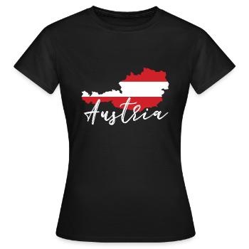 Autriche - T-shirt Femme - noir - Devant - AI Model Female 172 dark (172cm)
