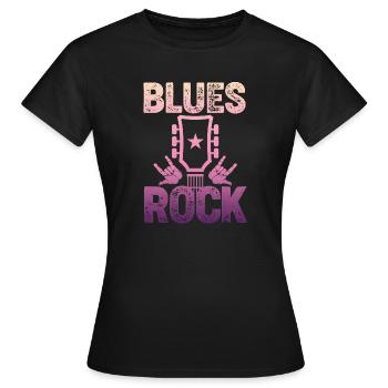 Blues rock - Camiseta mujer - negro - delante - AI Model Female 172 dark (172cm)