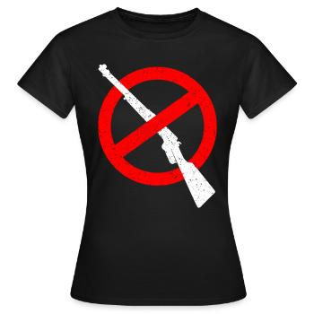 Anti Waffen ANTI War Anti Krieg Jagen Waffe - Frauen T-Shirt - Schwarz - Vorne - AI Model Female 172 dark (172cm)
