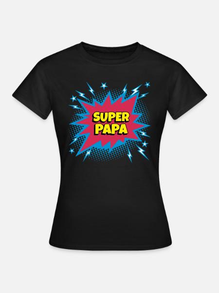 Super Papa (super Heroin) - Frauen T-Shirt - Schwarz