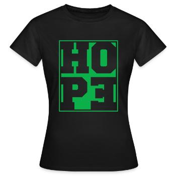 Espoir - T-shirt Femme - noir - Devant - AI Model Female 172 dark (172cm)