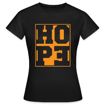 Espoir - T-shirt Femme - noir - Devant - AI Model Female 172 dark (172cm)
