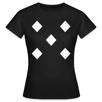 Karo Muster Vektor - Frauen T-Shirt - Schwarz - Vorne - AI Model Female 172 dark (172cm)