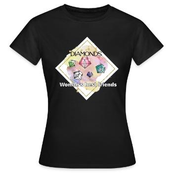 Farbiger Diamant - Frauen T-Shirt - Schwarz - Vorne - AI Model Female 172 dark (172cm)
