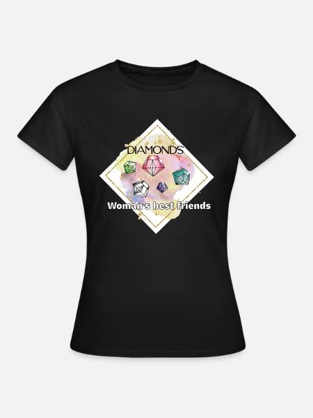 Farbiger Diamant - Frauen T-Shirt - Schwarz