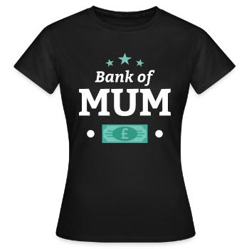 Bank der Mutter - Frauen T-Shirt - Schwarz - Vorne - AI Model Female 172 dark (172cm)