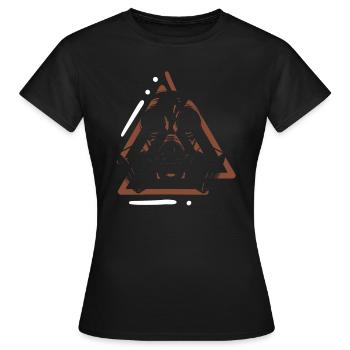 Apocalypse Masque à gaz Signes de guerre mondiale - T-shirt Femme - noir - Devant - AI Model Female 172 dark (172cm)
