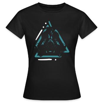 Apocalypse Masque à gaz Signes de guerre mondiale - T-shirt Femme - noir - Devant - AI Model Female 172 dark (172cm)