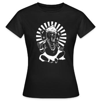 Yoga ganesha Mantra shanti Namaste shiva om Zen lo - T-shirt Femme - noir - Devant - AI Model Female 172 dark (172cm)