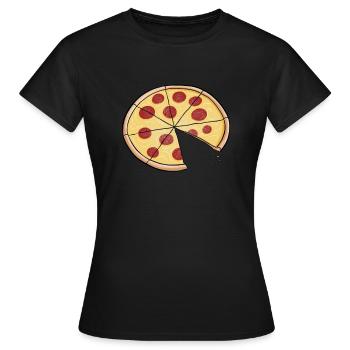 Pizza Partnerlook Mama Sohn Tochter Papa Geschenk - Frauen T-Shirt - Schwarz - Vorne - AI Model Female 172 dark (172cm)