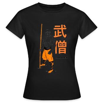 Shaolin-Krieger-Mönch - Frauen T-Shirt - Schwarz - Vorne - AI Model Female 172 dark (172cm)