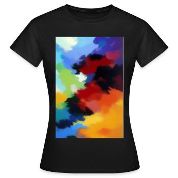Malerei Muster - Frauen T-Shirt - Schwarz - Vorne - AI Model Female 172 dark (172cm)