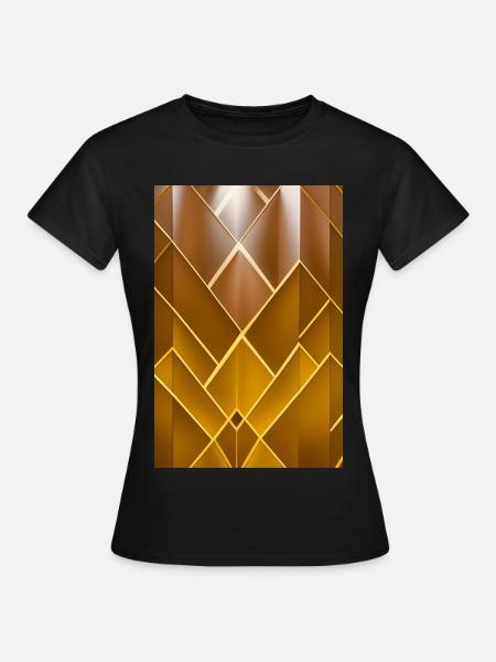 Goldenes Muster - Frauen T-Shirt - Schwarz