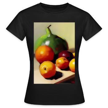 Früchte - Frauen T-Shirt - Schwarz - Vorne - AI Model Female 172 dark (172cm)