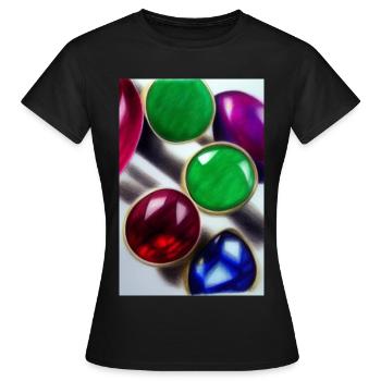 Gemstones - Women's T-Shirt - black - Front - AI Model Female 172 dark (172cm)