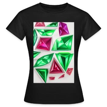 Pierres précieuses - T-shirt Femme - noir - Devant - AI Model Female 172 dark (172cm)