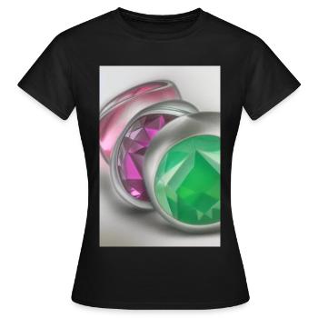 Pierres précieuses - T-shirt Femme - noir - Devant - AI Model Female 172 dark (172cm)