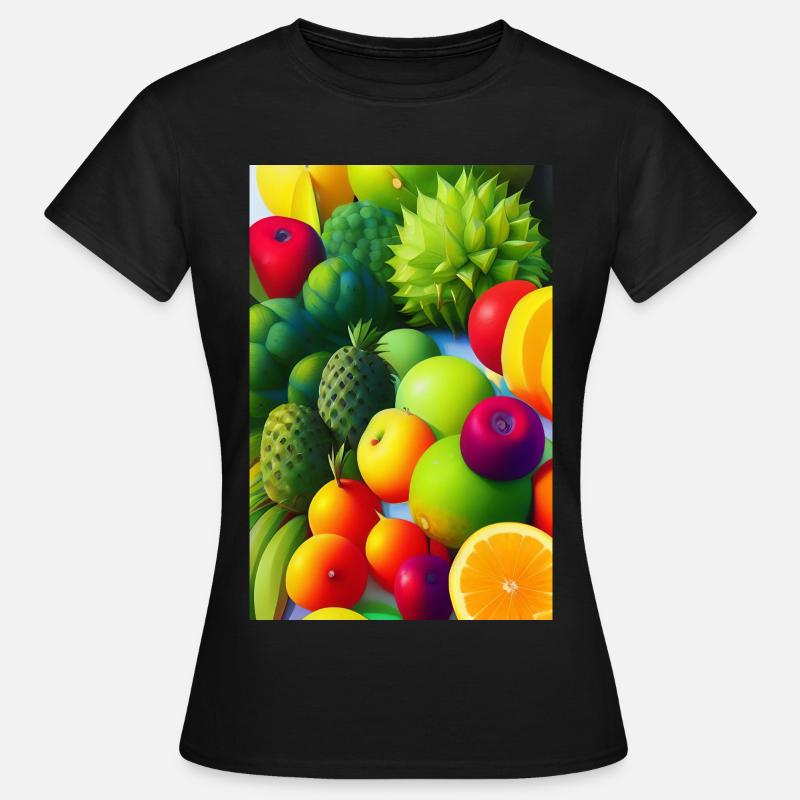 Früchte - Frauen T-Shirt - Schwarz