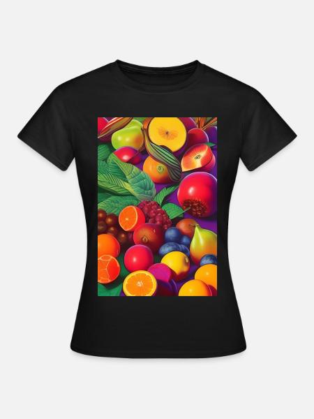 Früchte - Frauen T-Shirt - Schwarz