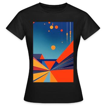 Art abstrait - T-shirt Femme - noir - Devant - AI Model Female 172 dark (172cm)