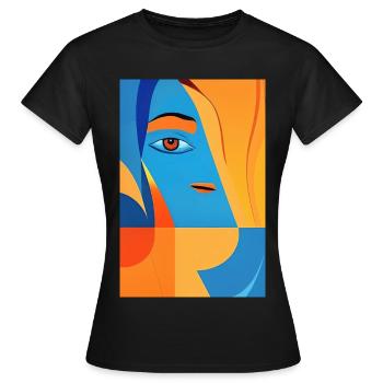 Art abstrait - T-shirt Femme - noir - Devant - AI Model Female 172 dark (172cm)