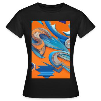 Art abstrait - T-shirt Femme - noir - Devant - AI Model Female 172 dark (172cm)