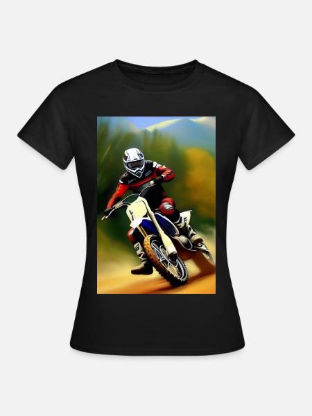 Motocross Fahren - Frauen T-Shirt - Schwarz